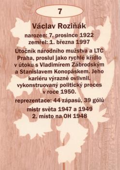 2009-10 Legendy CS #7 Vaclav Rozinak Back
