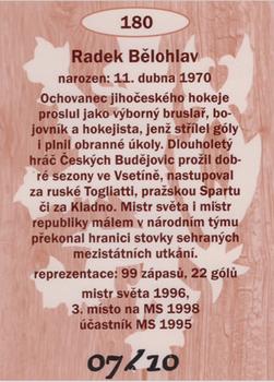 2009-10 Legendy CS - Limited Edition Autographs #180 Radek Belohlav Back