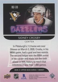 2020-21 Upper Deck - Dazzlers Pink #DZ-33 Sidney Crosby Back