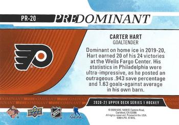 2020-21 Upper Deck - Predominant #PR-20 Carter Hart Back