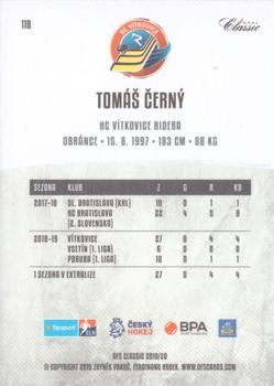 2019-20 OFS Classic #118 Tomas Cerny Back