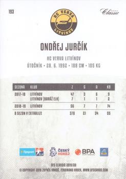 2019-20 OFS Classic #193 Ondrej Jurcik Back