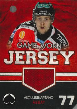 2012-13 Cardset Finland - Game Worn Jersey Series 1 Redemption #NNO Aki Uusikartano Front