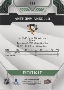 2020-21 Upper Deck MVP - Green Script #233 Anthony Angello Back