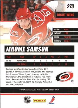 2010-11 Donruss #273 Jerome Samson  Back