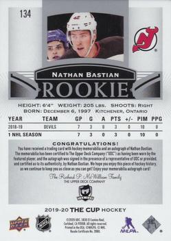 2019-20 Upper Deck The Cup #134 Nathan Bastian Back