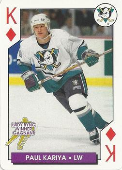 1996-97 Bicycle NHL Hockey Aces #K♦ Paul Kariya Front