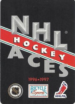 1996-97 Bicycle NHL Hockey Aces #J♥ Teemu Selanne Back
