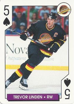 1996-97 Bicycle NHL Hockey Aces #5♠ Trevor Linden Front
