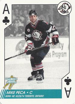 1997-98 Bicycle NHL Hockey Aces #A♣ Mike Peca Front