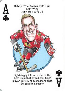 2017 Hero Decks Chicago Blackhawks Hockey Heroes Playing Cards #A♣ Bobby Hull Front