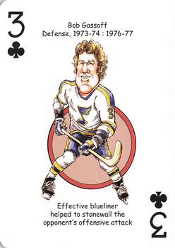 2019 Hero Decks St. Louis Blues Hockey Heroes Playing Cards #3♣ Bob Gassoff Front