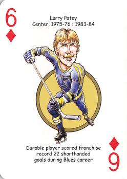 2019 Hero Decks St. Louis Blues Hockey Heroes Playing Cards #6♦ Larry Patey Front