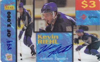1995 Signature Rookies Auto-Phonex - $3 Phone Cards #35 Kevin Riehl Front