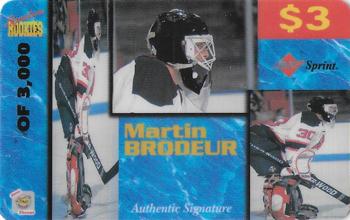 1995 Signature Rookies Auto-Phonex - Phone Card Samples #NNO Martin Brodeur Front