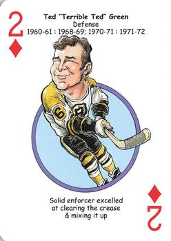 2018 Hero Decks Boston Bruins Hockey Heroes Playing Cards #2♦ Ted Green Front