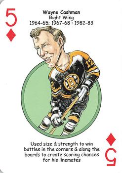 2018 Hero Decks Boston Bruins Hockey Heroes Playing Cards #5♦ Wayne Cashman Front