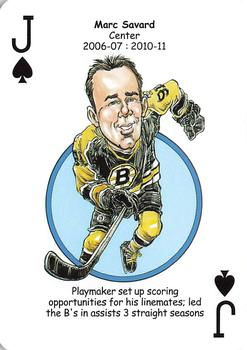 2018 Hero Decks Boston Bruins Hockey Heroes Playing Cards #J♠ Marc Savard Front