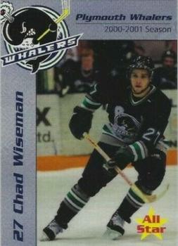 2000-01 Remerica Plymouth Whalers (OHL) #B-07 Chad Wiseman Front
