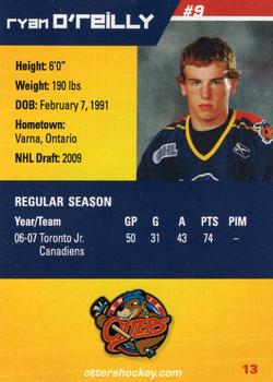 2007-08 Erie Otters (OHL) #13 Ryan O'Reilly Back
