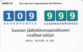 1995 HPY Puhelukortti Maailmanmestarit (Finnish) #HPY-E21 Mika Strömberg Back