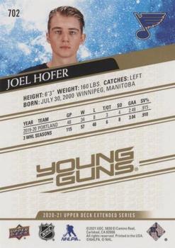 2020-21 Upper Deck - Silver Foil #702 Joel Hofer Back