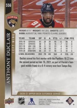 2020-21 Upper Deck - Speckled Rainbow #556 Anthony Duclair Back
