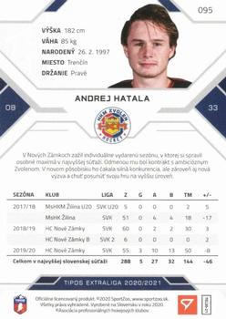 2020-21 SportZoo Tipos Extraliga #095 Andrej Hatala Back