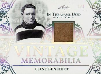 2020-21 Leaf In The Game Used - Vintage Memorabilia Silver #VM-09 Clint Benedict Front