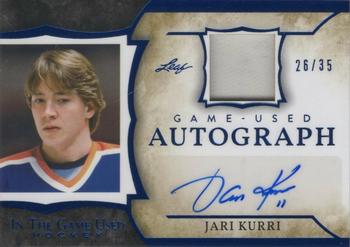 2020-21 Leaf In The Game Used - Autographs Navy Blue #GUA-JK1 Jari Kurri Front