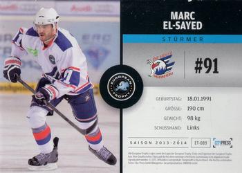 2013-14 Playercards Premium Serie (DEL) #ET-089 Marc El-Sayed Back
