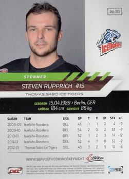 2013-14 Playercards Premium Serie (DEL) #DEL-323 Steven Rupprich Back