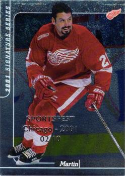 2000-01 Be a Player Signature Series - Chicago Sportsfest 2001 Platinum #31 Martin Lapointe Front