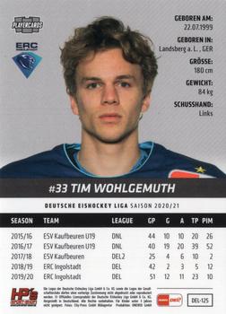 2020-21 Playercards (DEL) #DEL-125 Tim Wohlgemuth Back