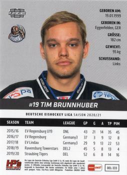 2020-21 Playercards (DEL) #DEL-333 Tim Brunnhuber Back