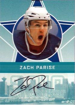 2009-10 In The Game Vancouver Olympics - Autographs #A-ZP Zach Parise Front