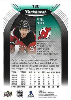 2020-21 Parkhurst #130 Pavel Zacha Back