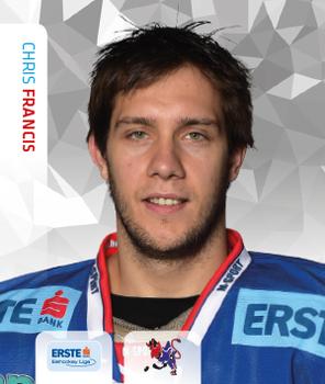 2015-16 Playercards Stickers (EBEL) #148 Chris Francis Front