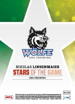 2016-17 Playercards (DEL2) - Stars of the Game #SG06 Nikolas Linsenmaier Back