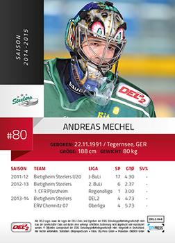 2014-15 Playercards (DEL2) #DEL2-046 Andreas Mechel Back