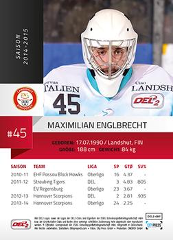 2014-15 Playercards (DEL2) #DEL2-087 Maximilian Englbrecht Back
