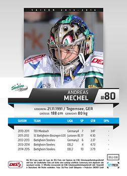 2015-16 Playercards (DEL2) #DEL2-038 Andreas Mechel Back