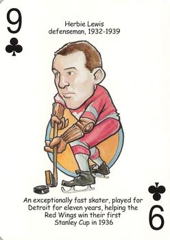 2006 Hero Decks Detroit Red Wings Hockey Heroes Playing Cards #9♣ Herbie Lewis Front