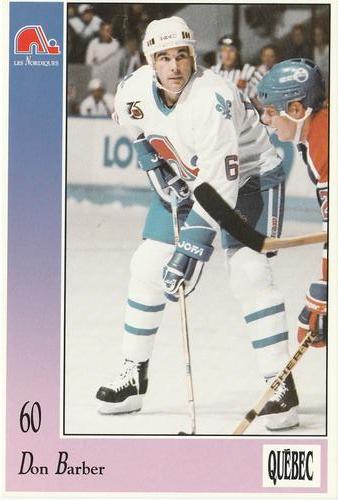 1991-92 Quebec Nordiques #NNO Don Barber Front