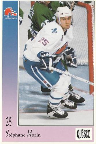 1991-92 Quebec Nordiques #NNO Stephane Morin Front
