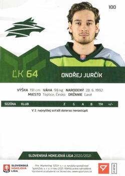 2020-21 SportZoo Slovenská Hokejová Liga #100 Ondrej Jurcik Back