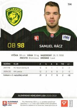 2020-21 SportZoo Slovenská Hokejová Liga #114 Samuel Racz Back