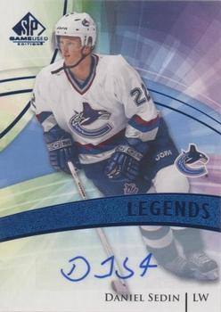 2020-21 SP Game Used - Blue Autographs #116 Daniel Sedin Front