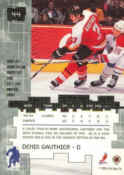 1999-00 Be a Player Millennium Signature Series - Anaheim National Gold #44 Denis Gauthier Back
