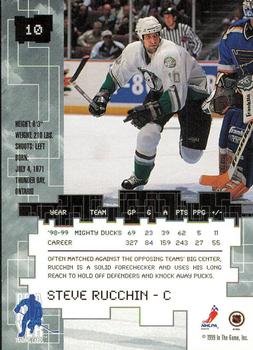 1999-00 Be a Player Millennium Signature Series - Anaheim National Ruby #10 Steve Rucchin Back